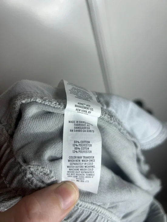 Aerie Distressed Grey Denim Shorts - Picture 8 of 8